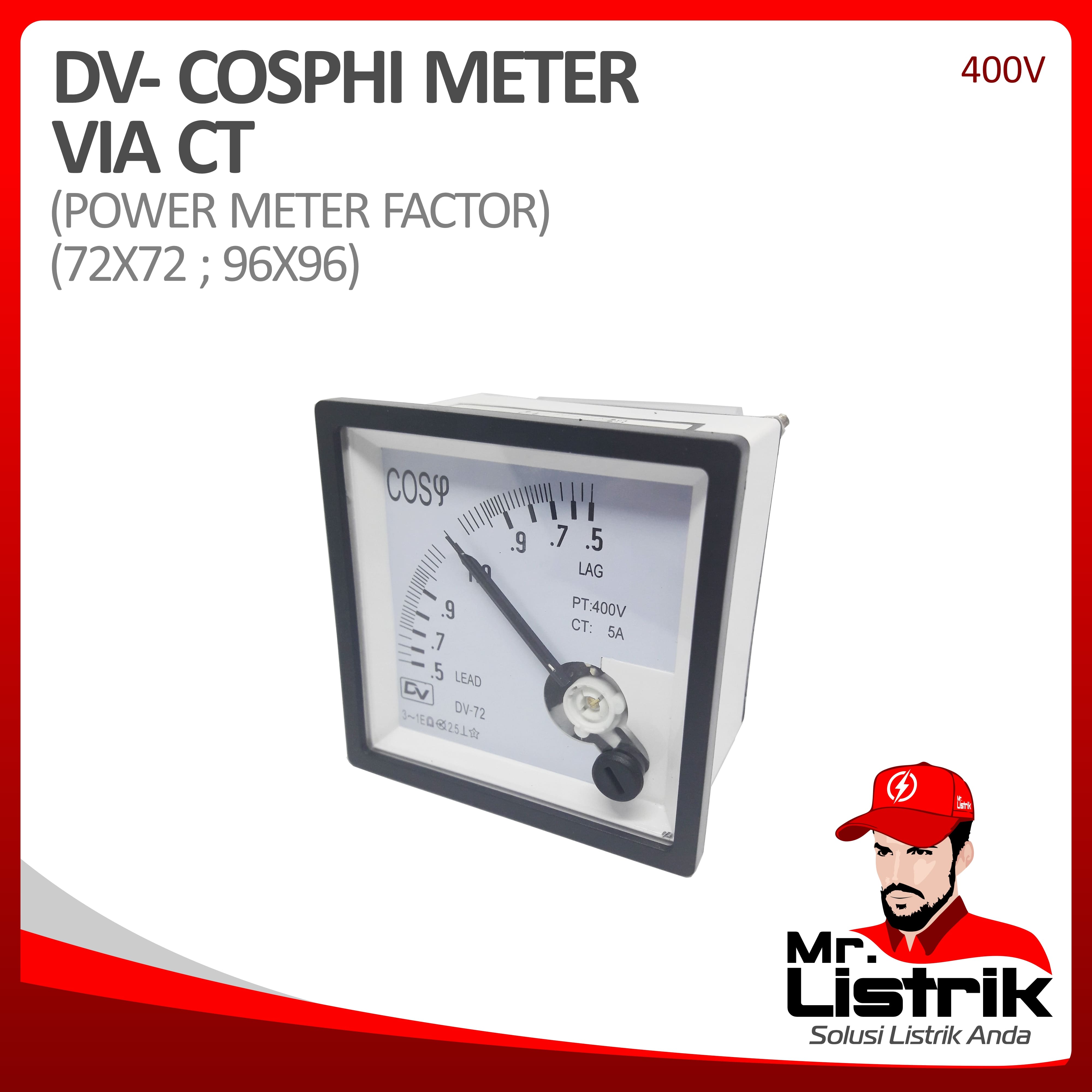 Cosphimeter Via CT DV 96x96 400V