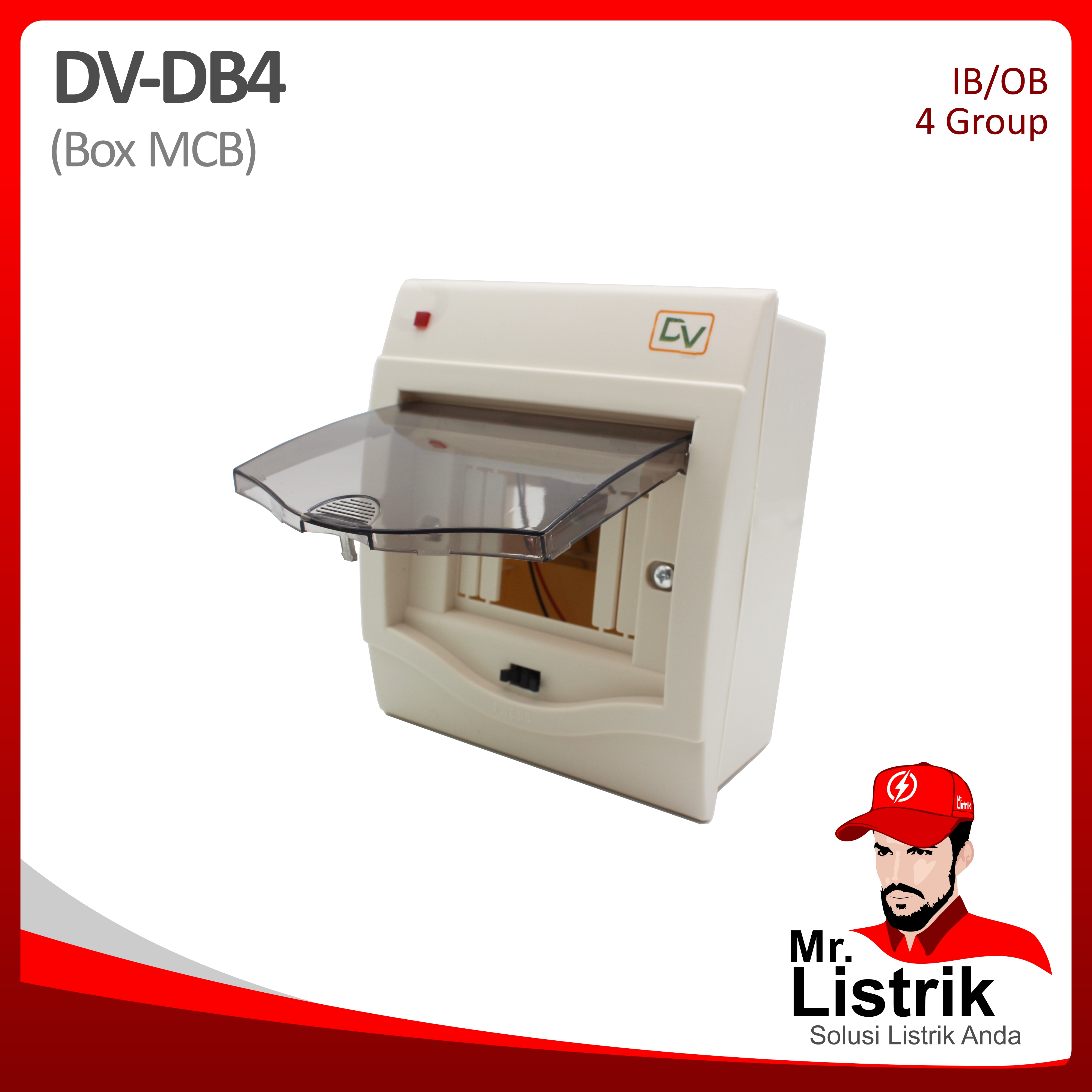 Box MCB 4 Group Inbow Outbow DV DB4