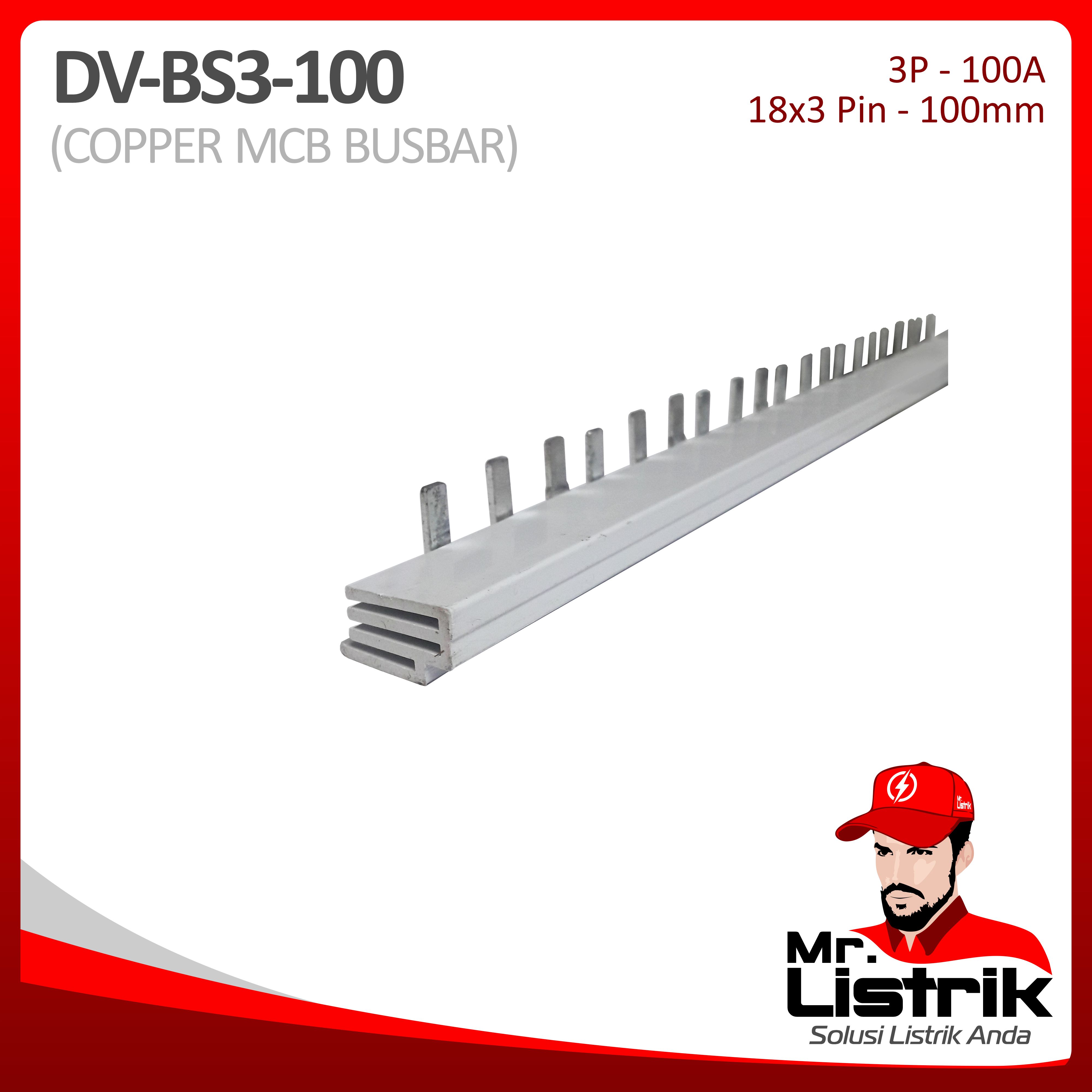 Busbar Sisir 3P 100A DV BS3-100