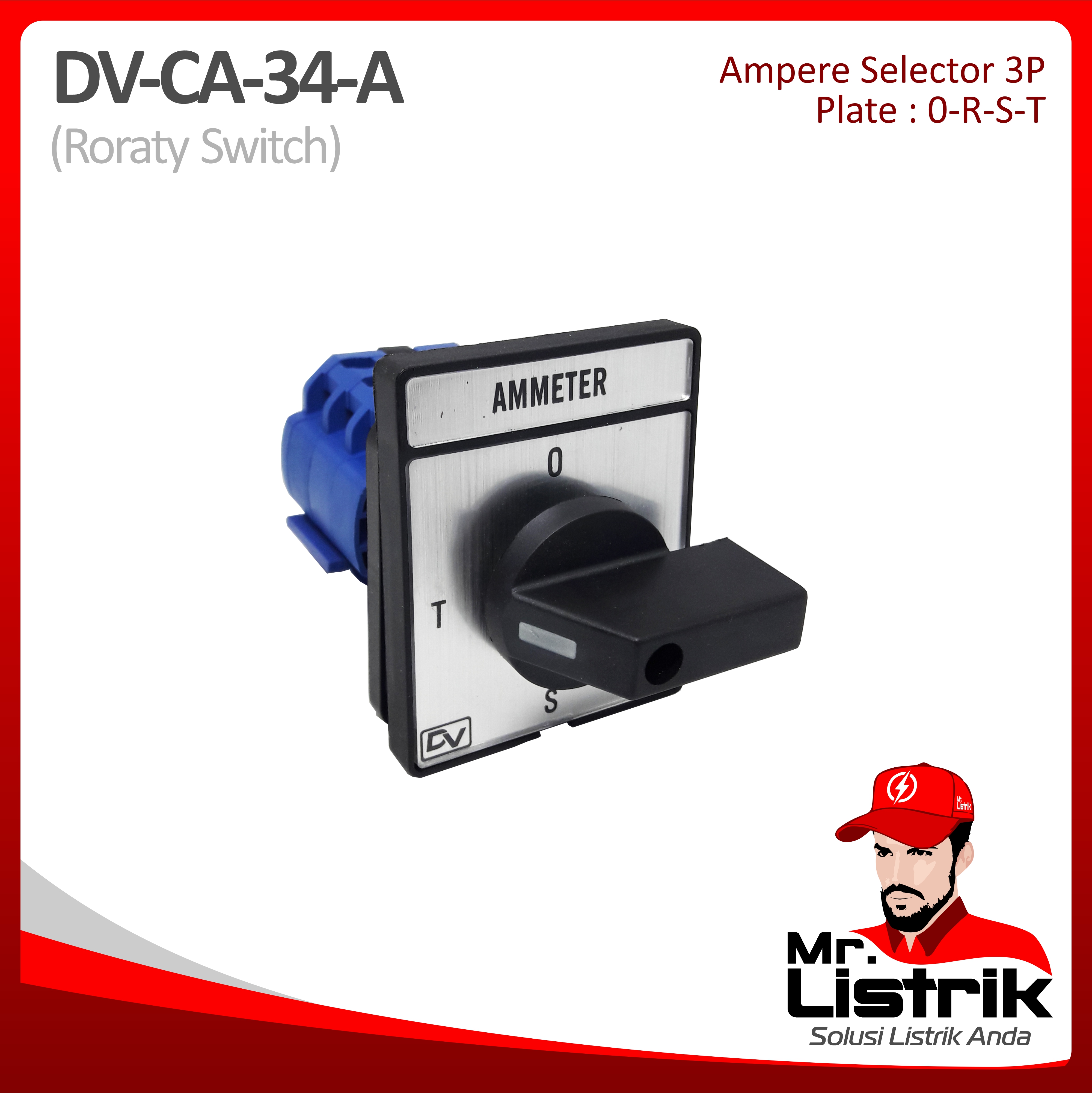 Rotary Switch Ampere Selector 3P DV CA-34-A