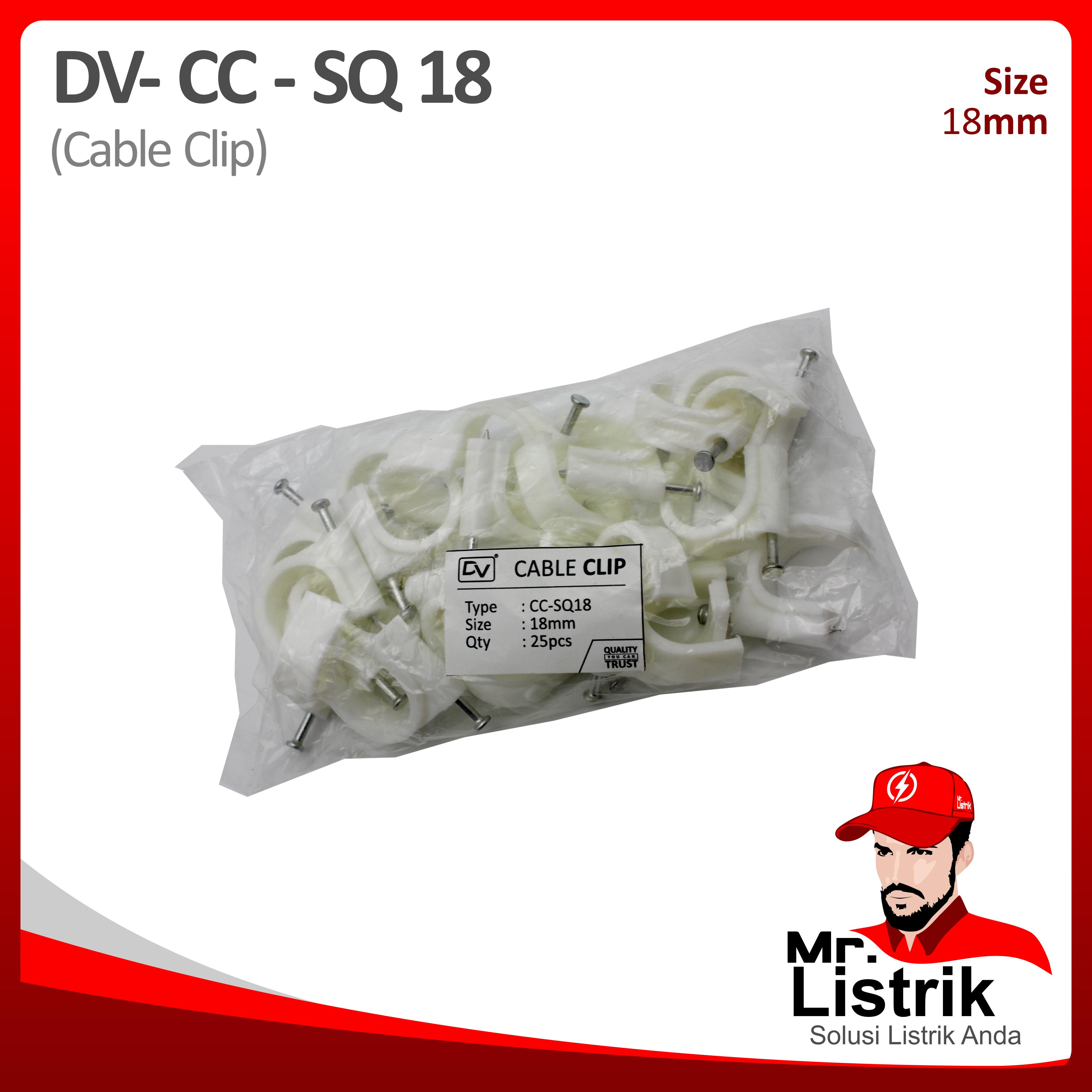 Cable Clip 18mm DV CC-SQ 18