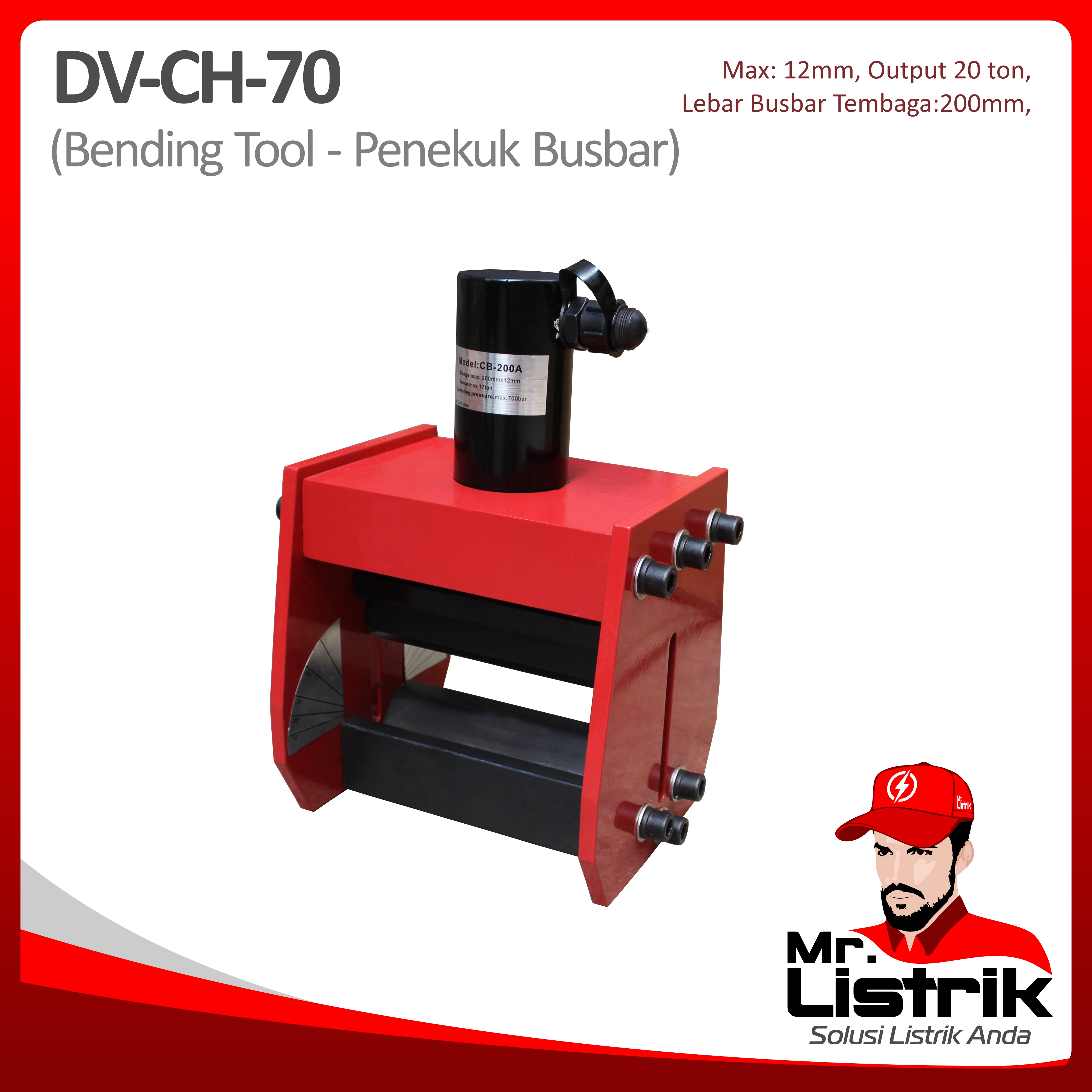 Punch Tool Pelubang Busbar DV CH-70