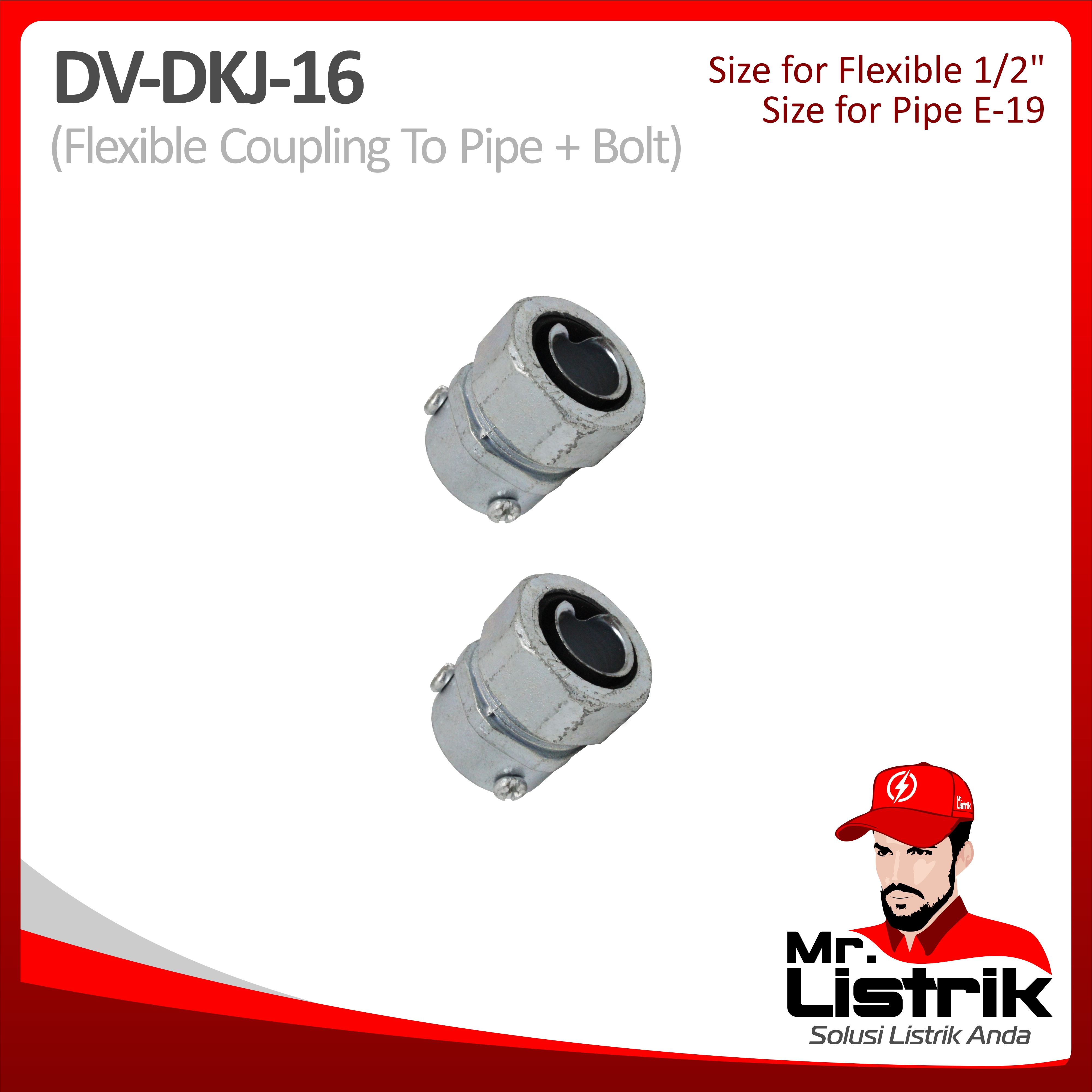 Metal Gland Straight Type Coupling 1/2" DKJ-16