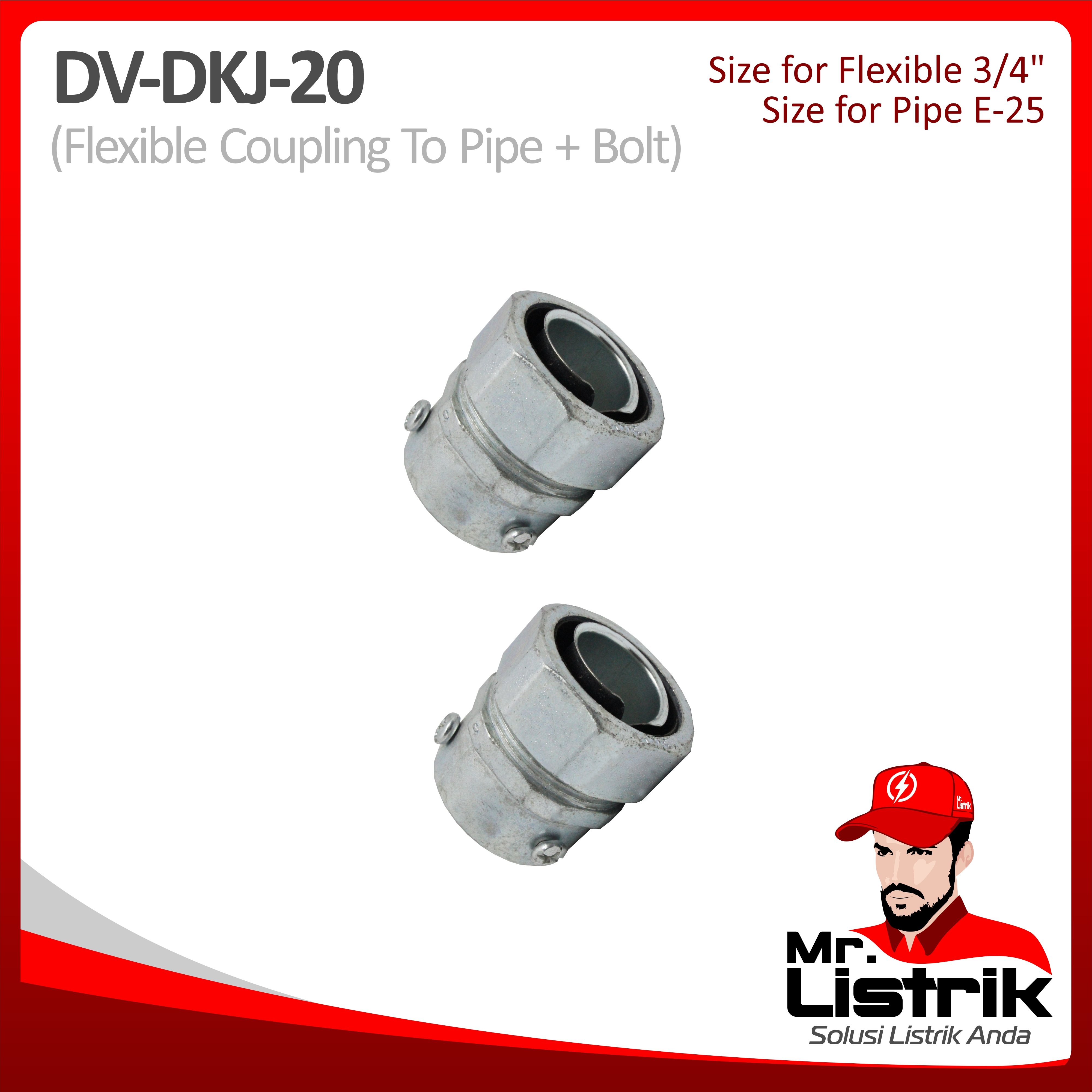Metal Gland Straight Type Coupling 3/4" DKJ-20