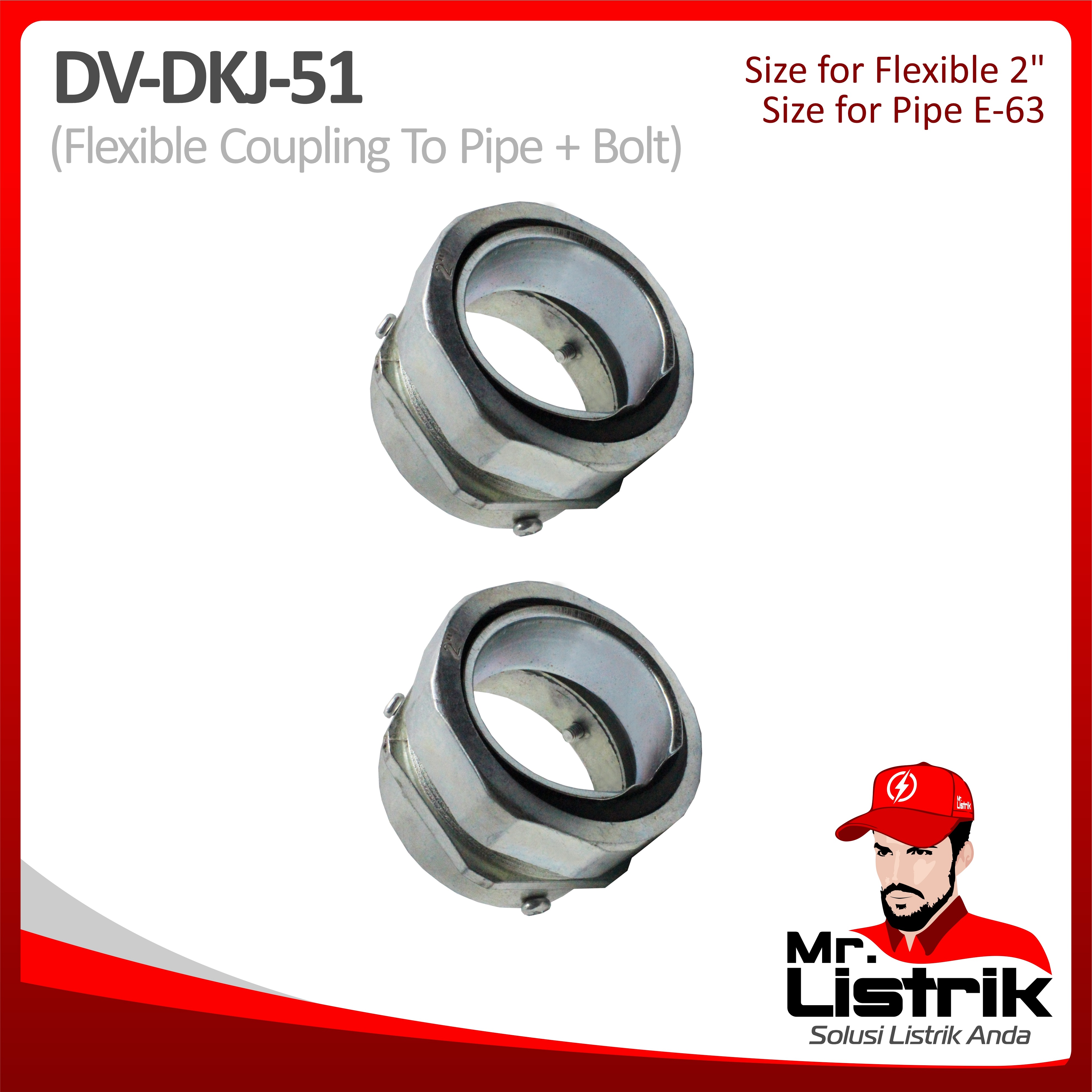 Metal Gland Straight Type Coupling 2" DKJ-51