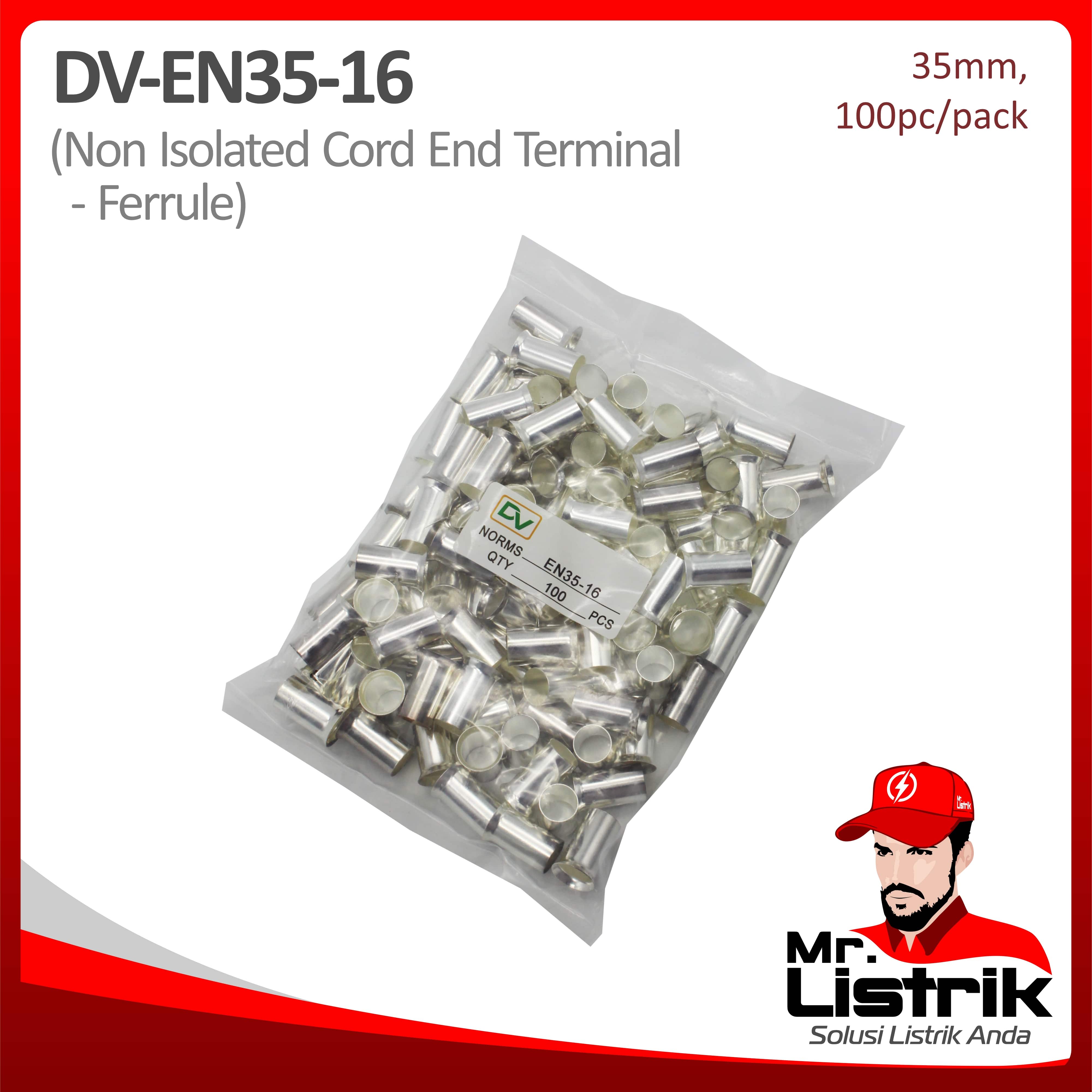 Non Insulated Skun Ferrules 35mm DV EN35-16