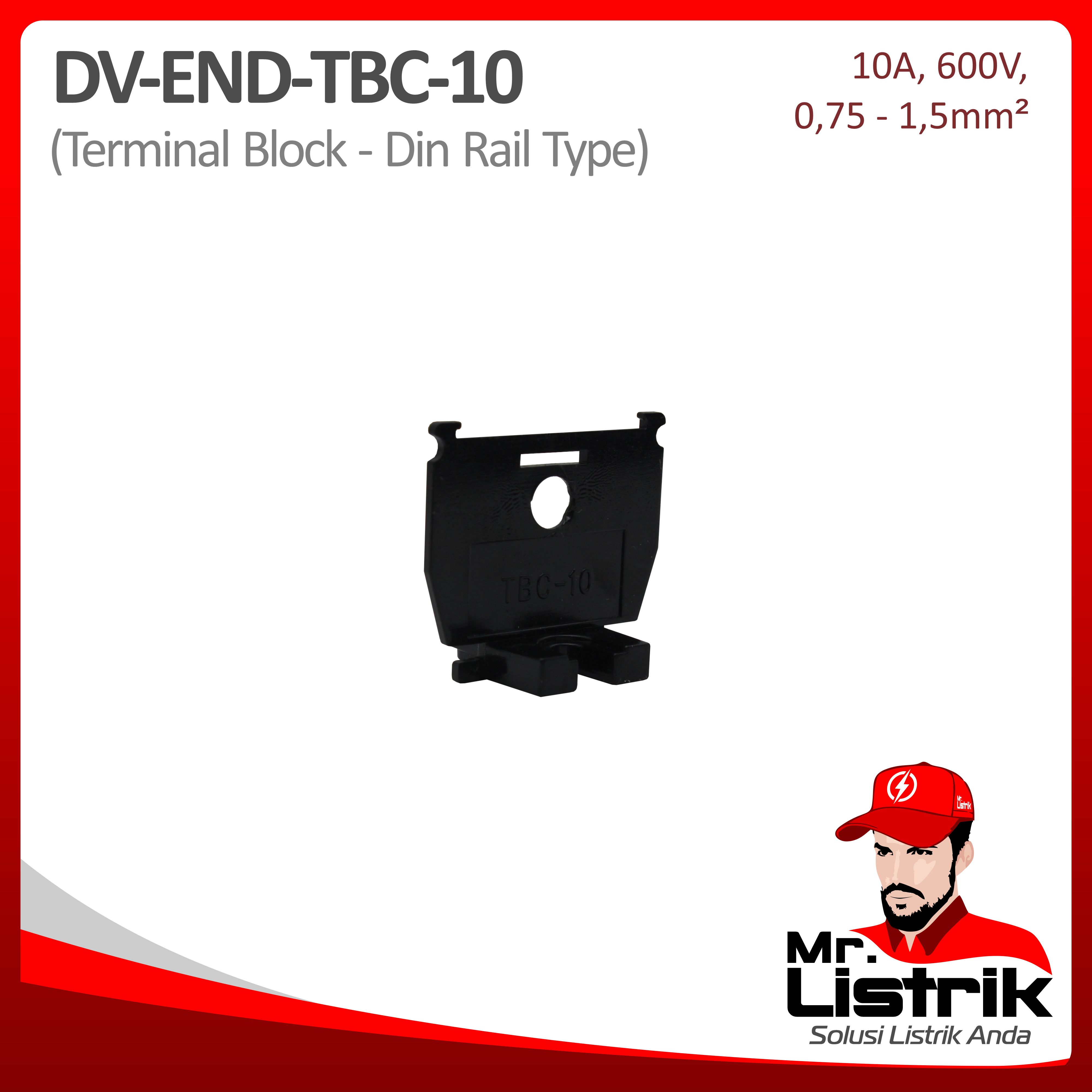 End Terminal Block TBC Series 10A DV End-TBC-10