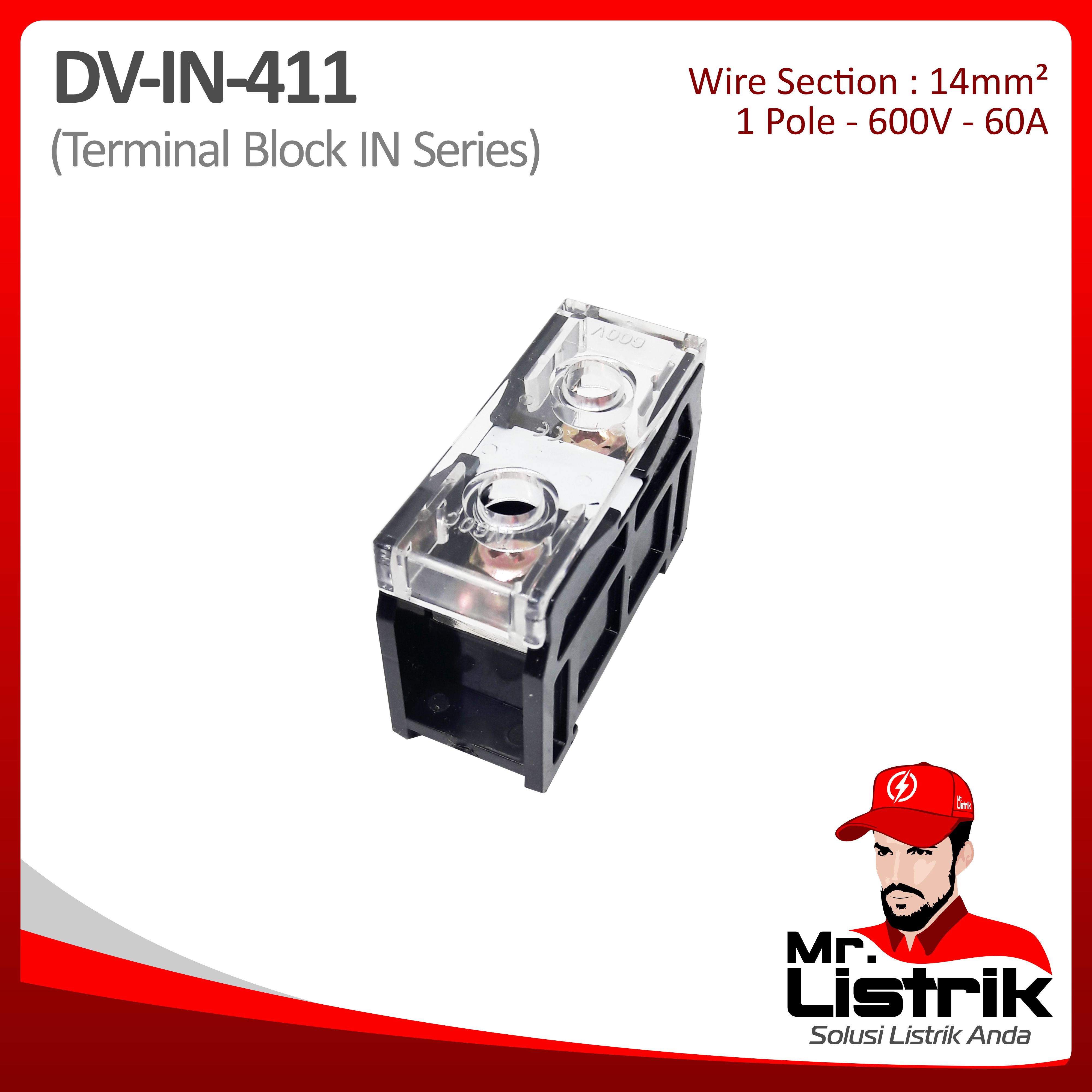 Terminal Block IN Series 1P 60A DV IN-411