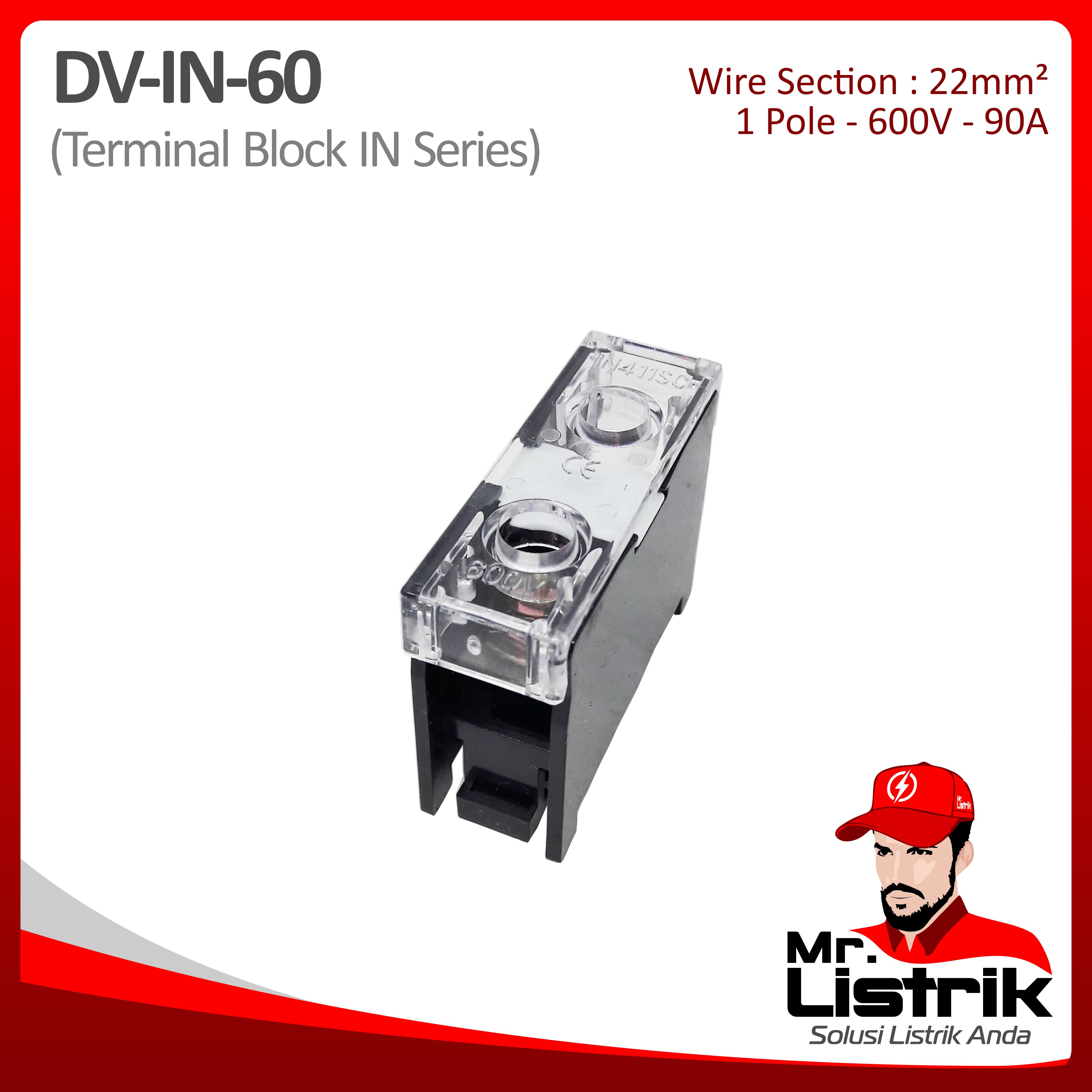 Terminal Block IN Series 1P 90A DV IN-60