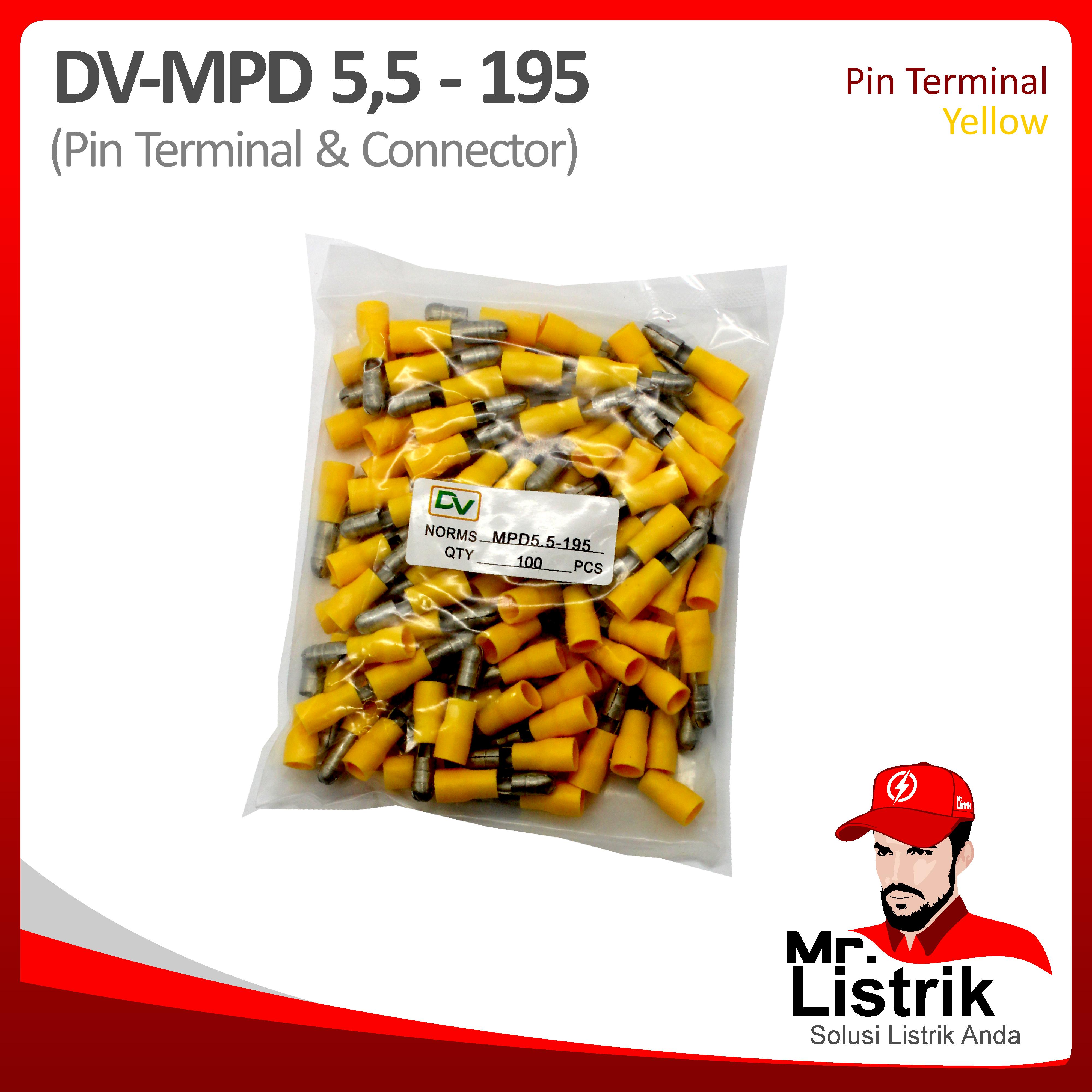 Male Fully Vynil Insulated Disconnect 4-6mm DV MPD5.5-195