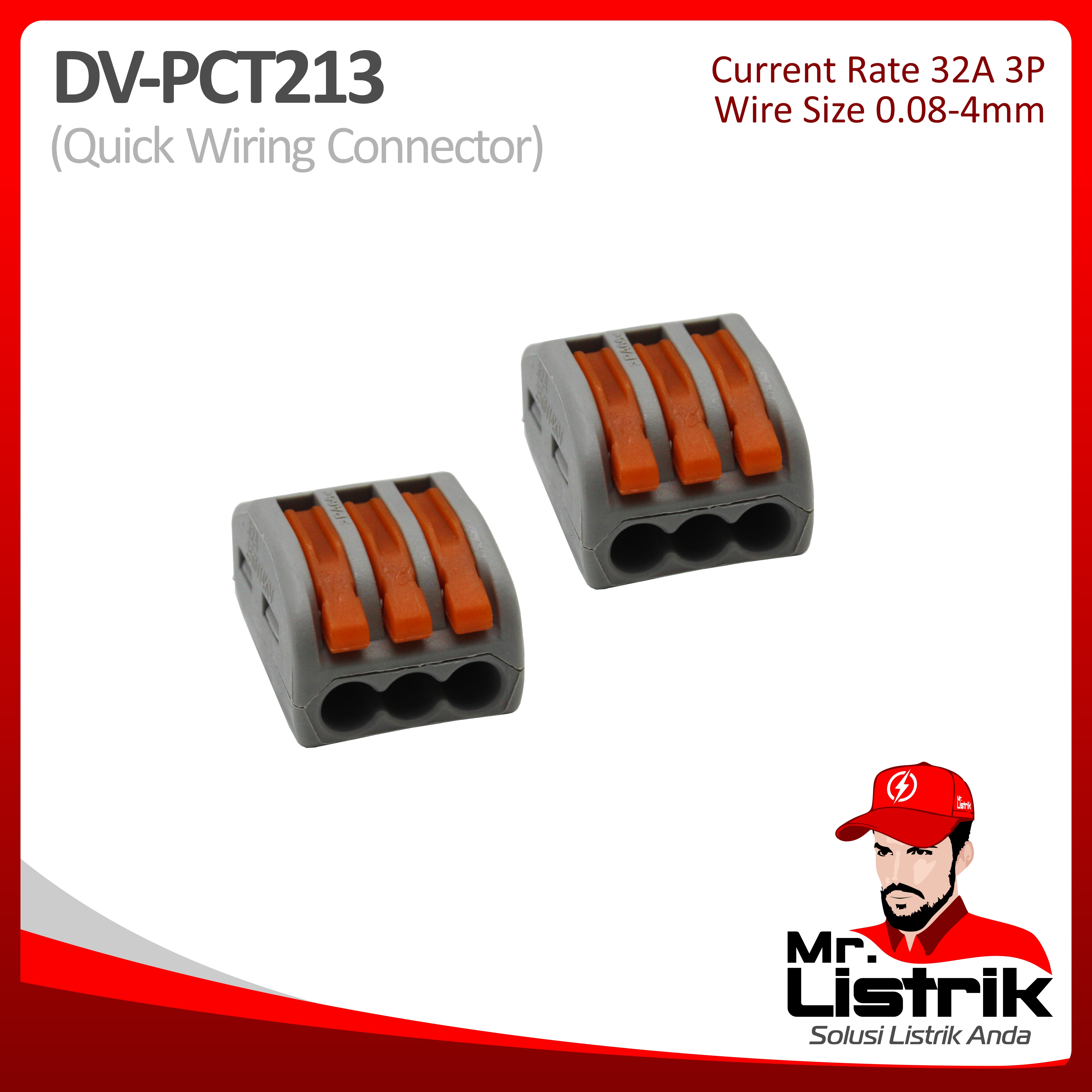 Quick Wiring Connector Model Wago 3P DV PCT213