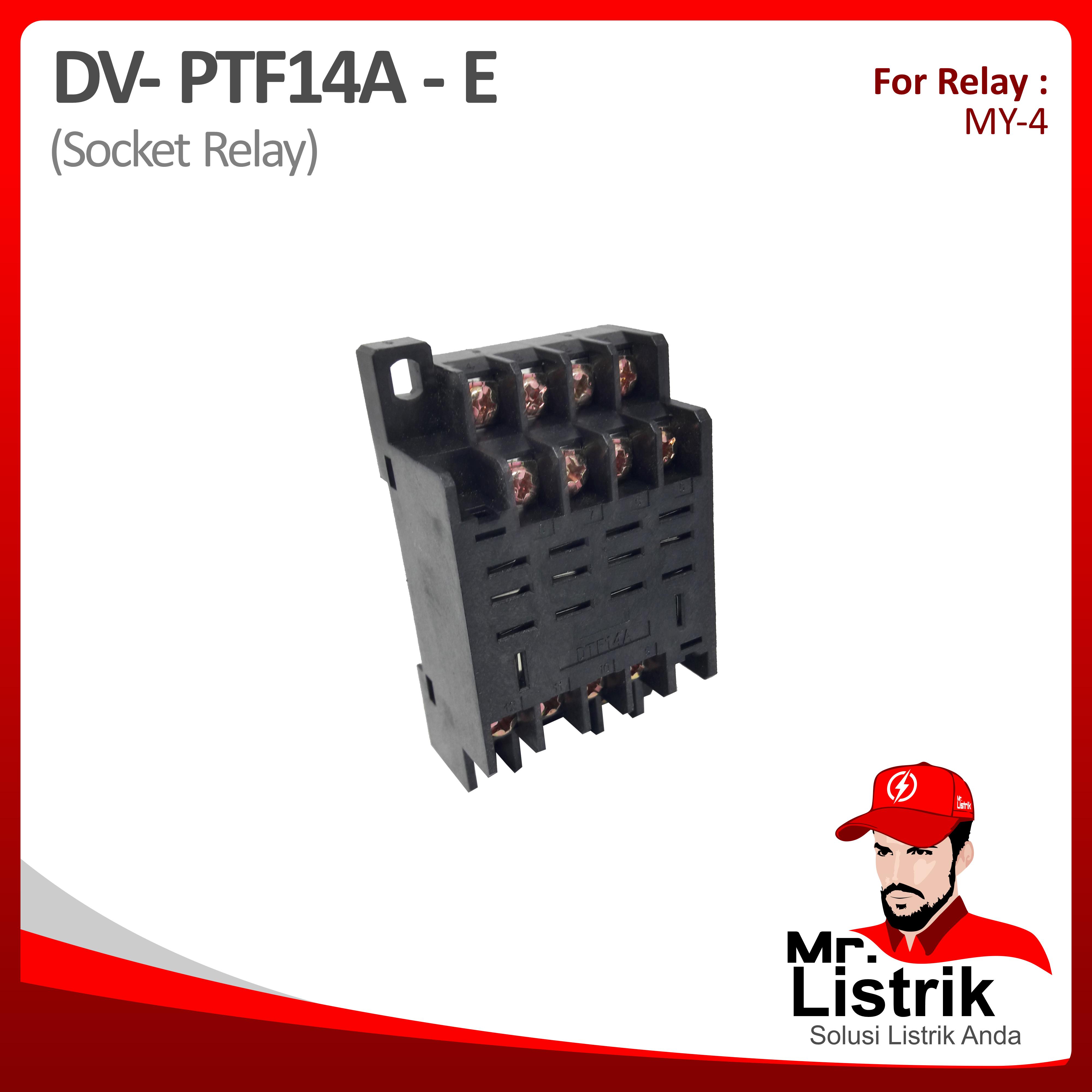 Socket Relay 14 Pin LY-4 DV PTF14A-E