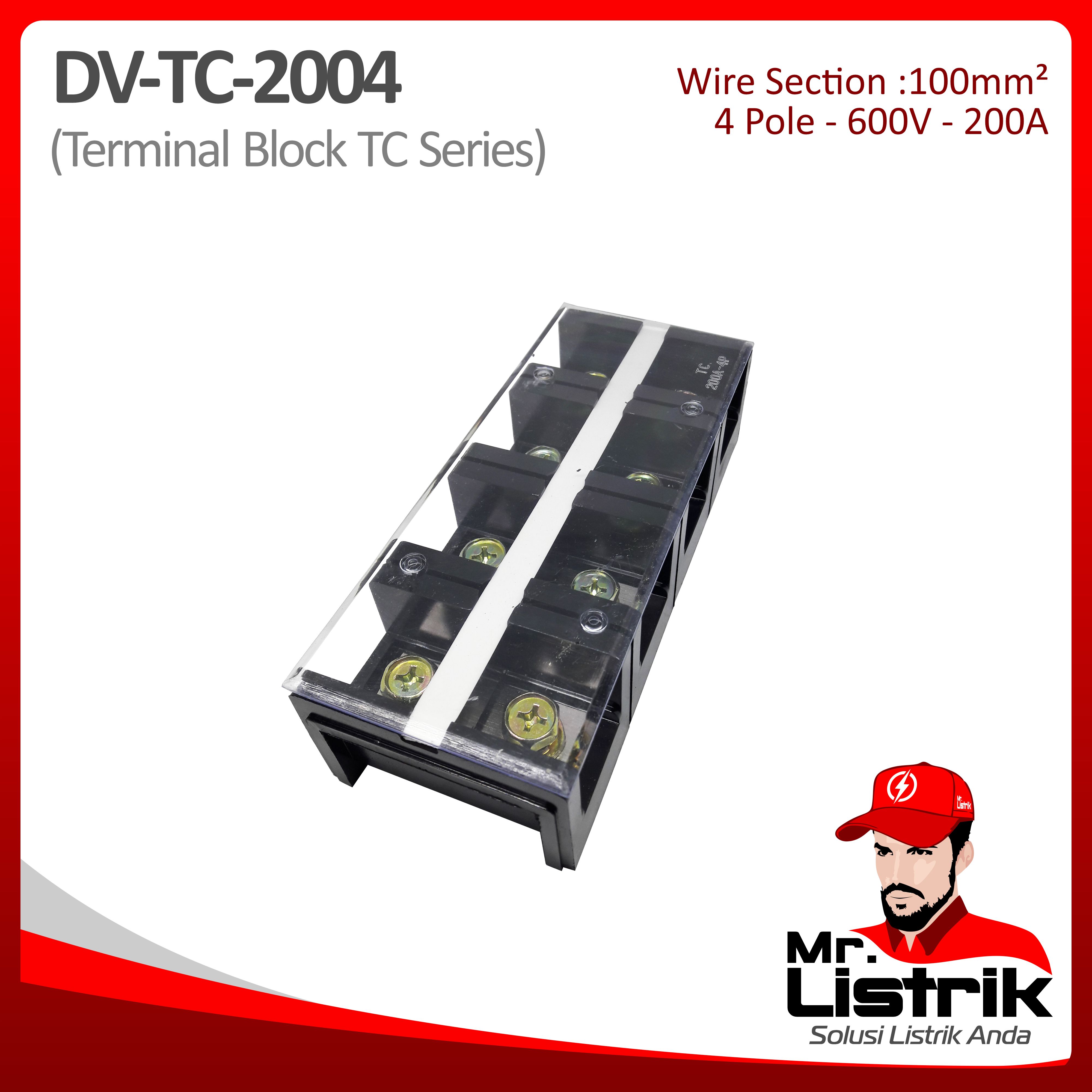 Terminal Block TC Series 4P 200A DV TC-2004