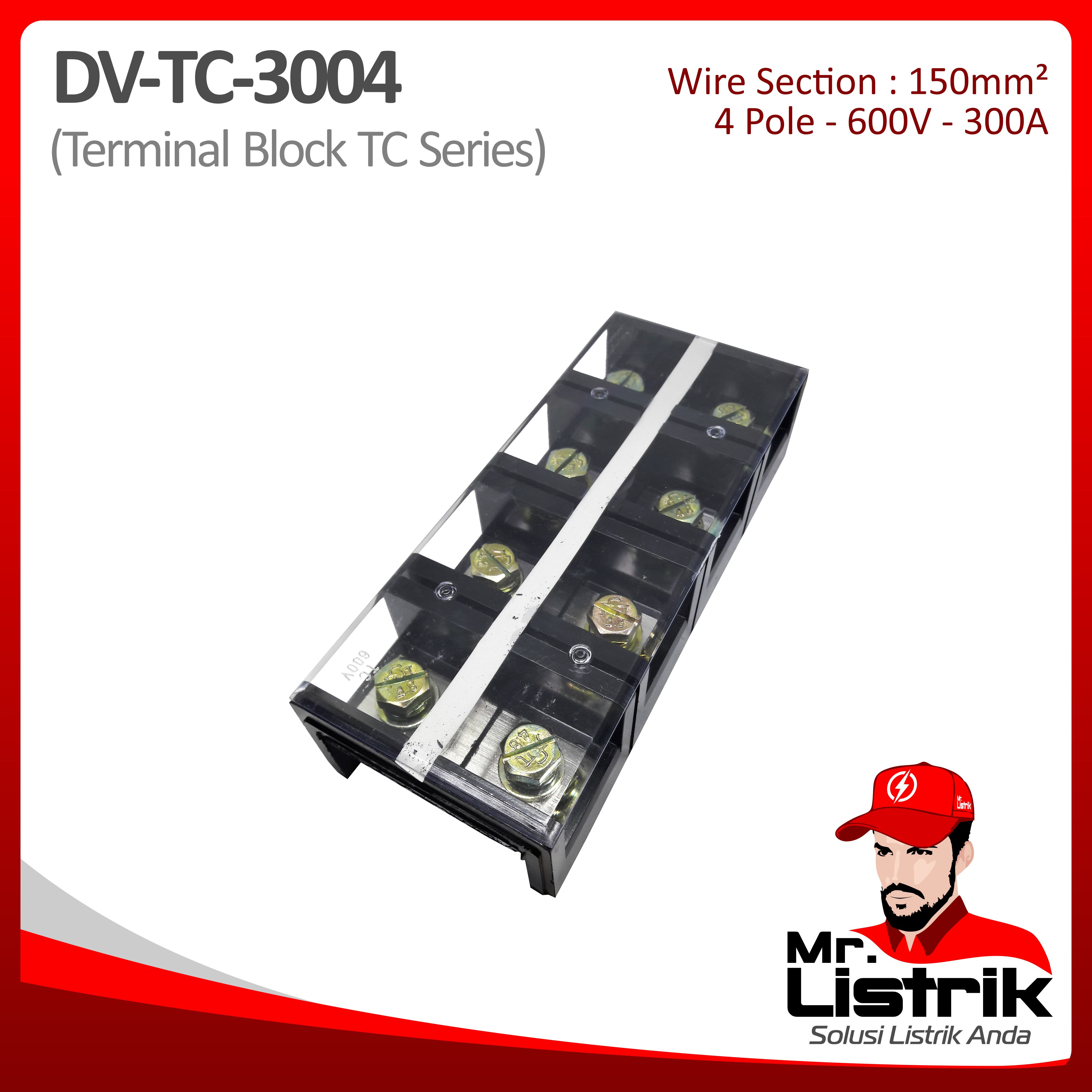 Terminal Block TC Series 4P 300A DV TC-3004