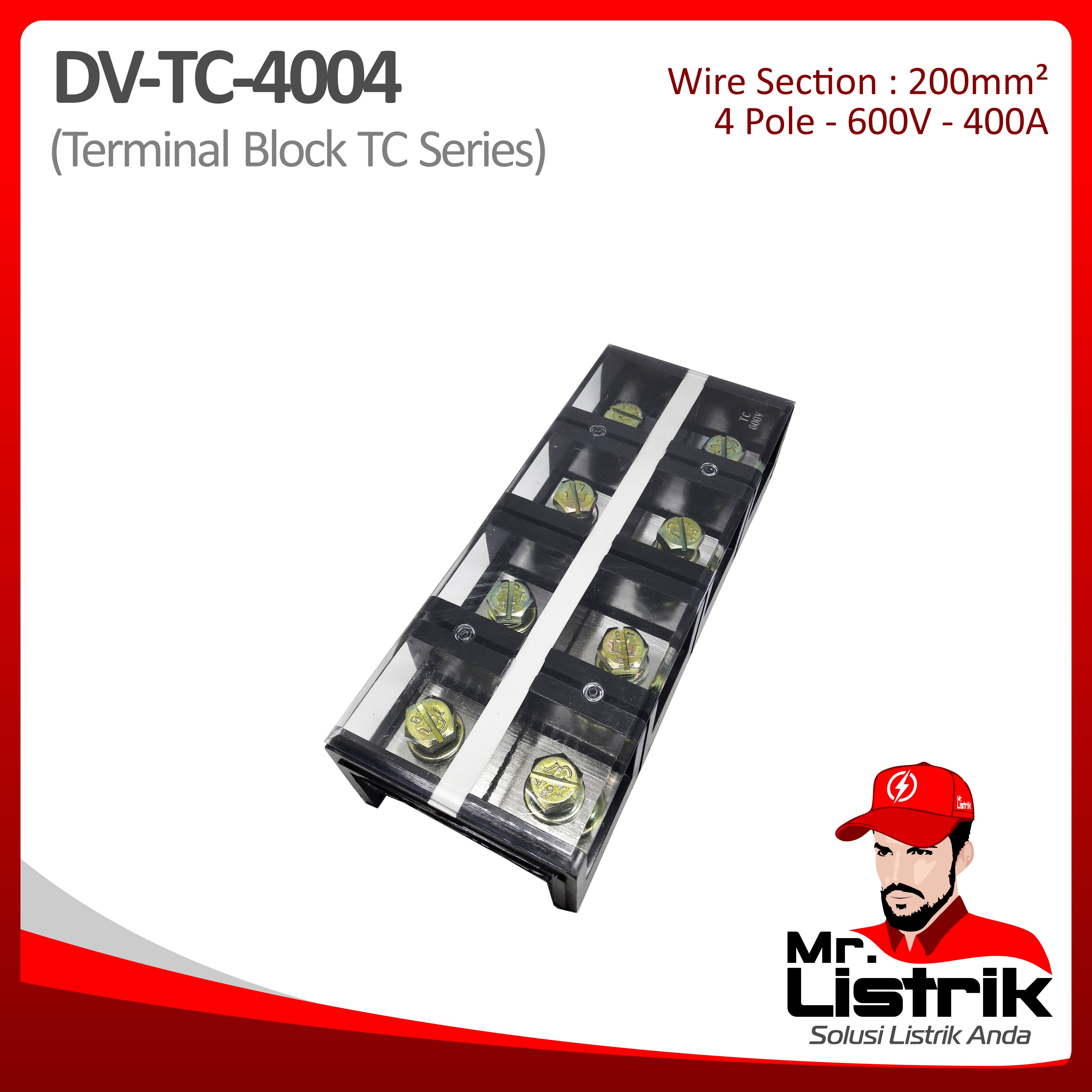 Terminal Block TC Series 4P 400A DV TC-4004