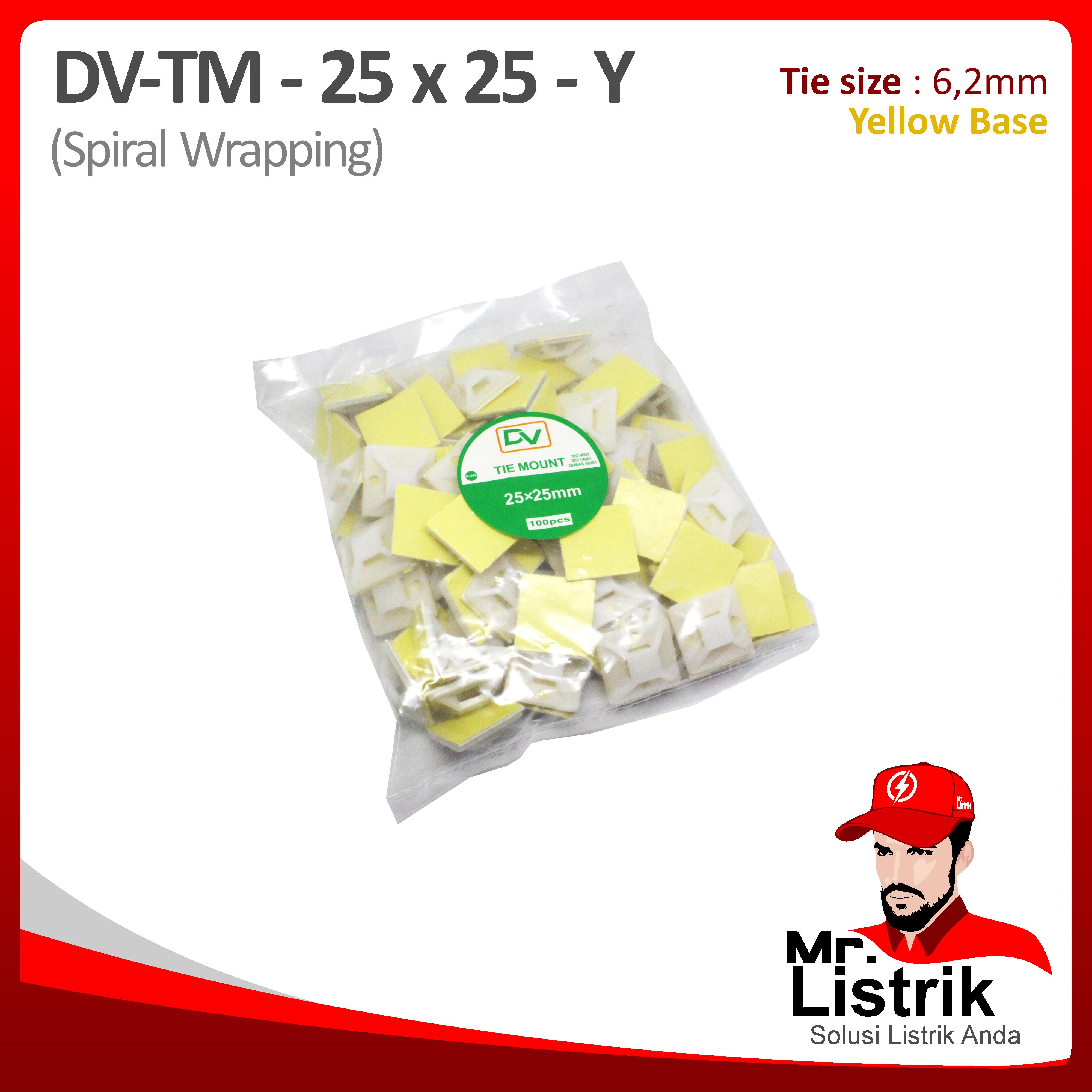 Tie Mount 25x25 Yellow Base DV TM-25X25-Y