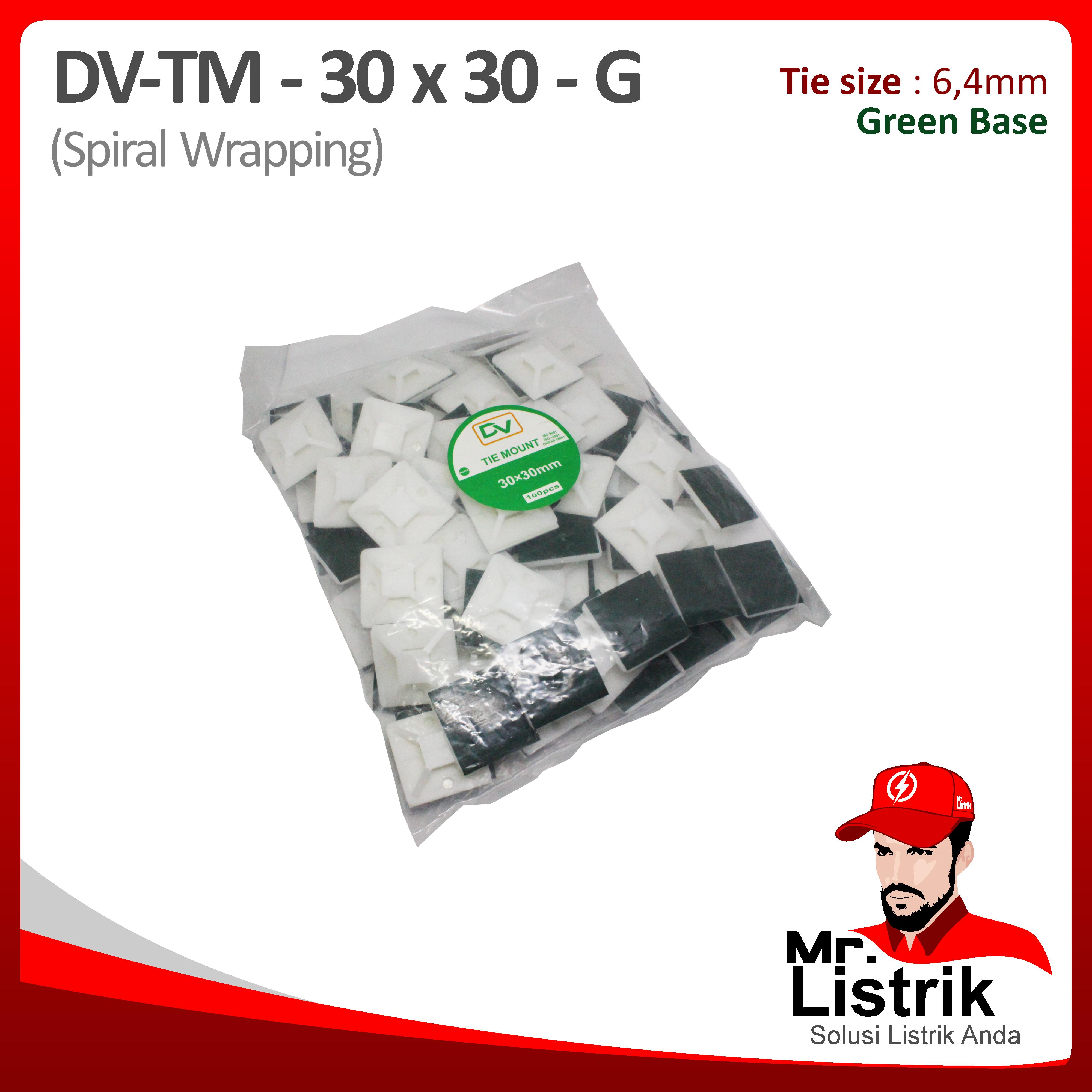 Tie Mount 30x30 Green Base DV TM-30X30-G