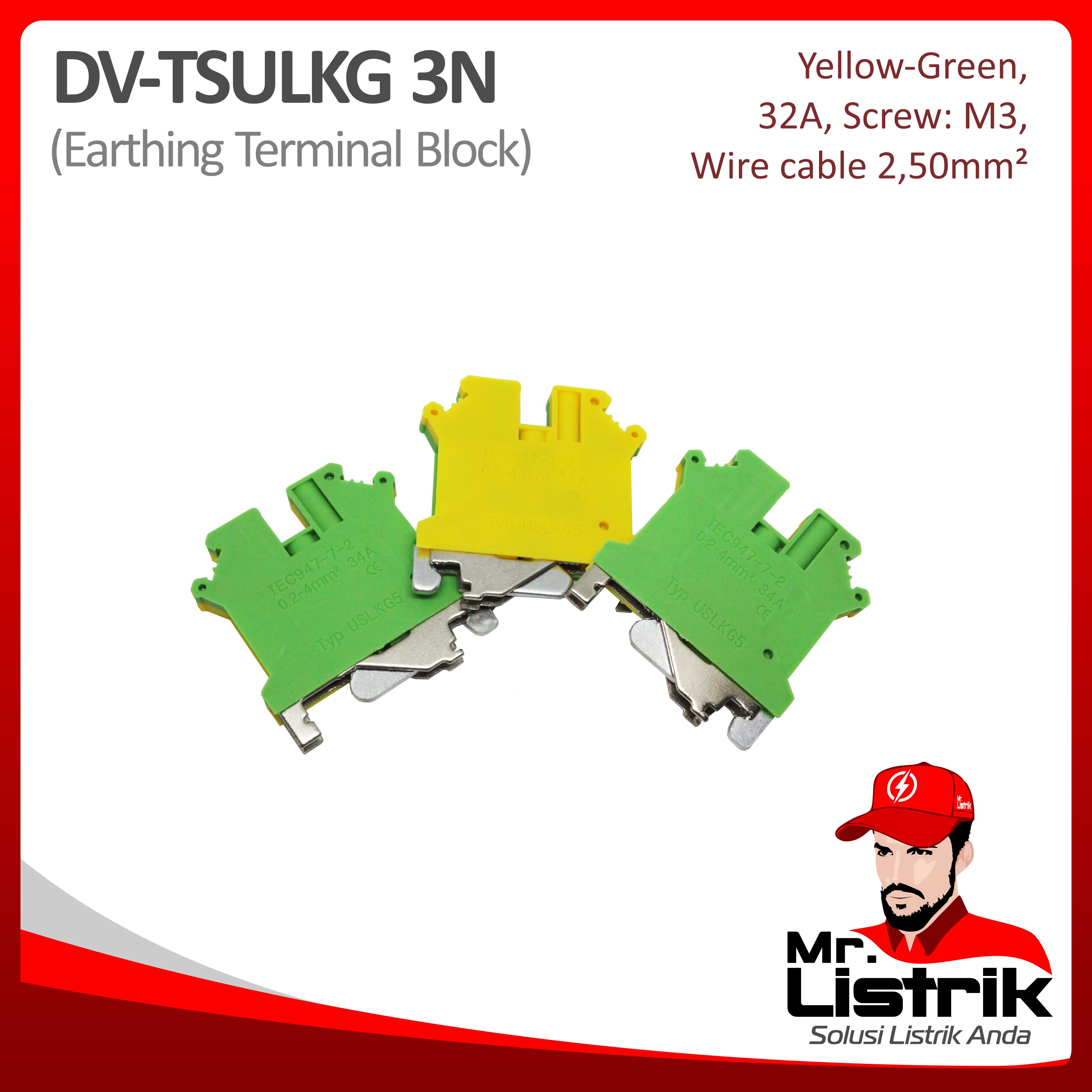 Terminal Block Type TUSLKG 2.5mm DV TUSLKG-3