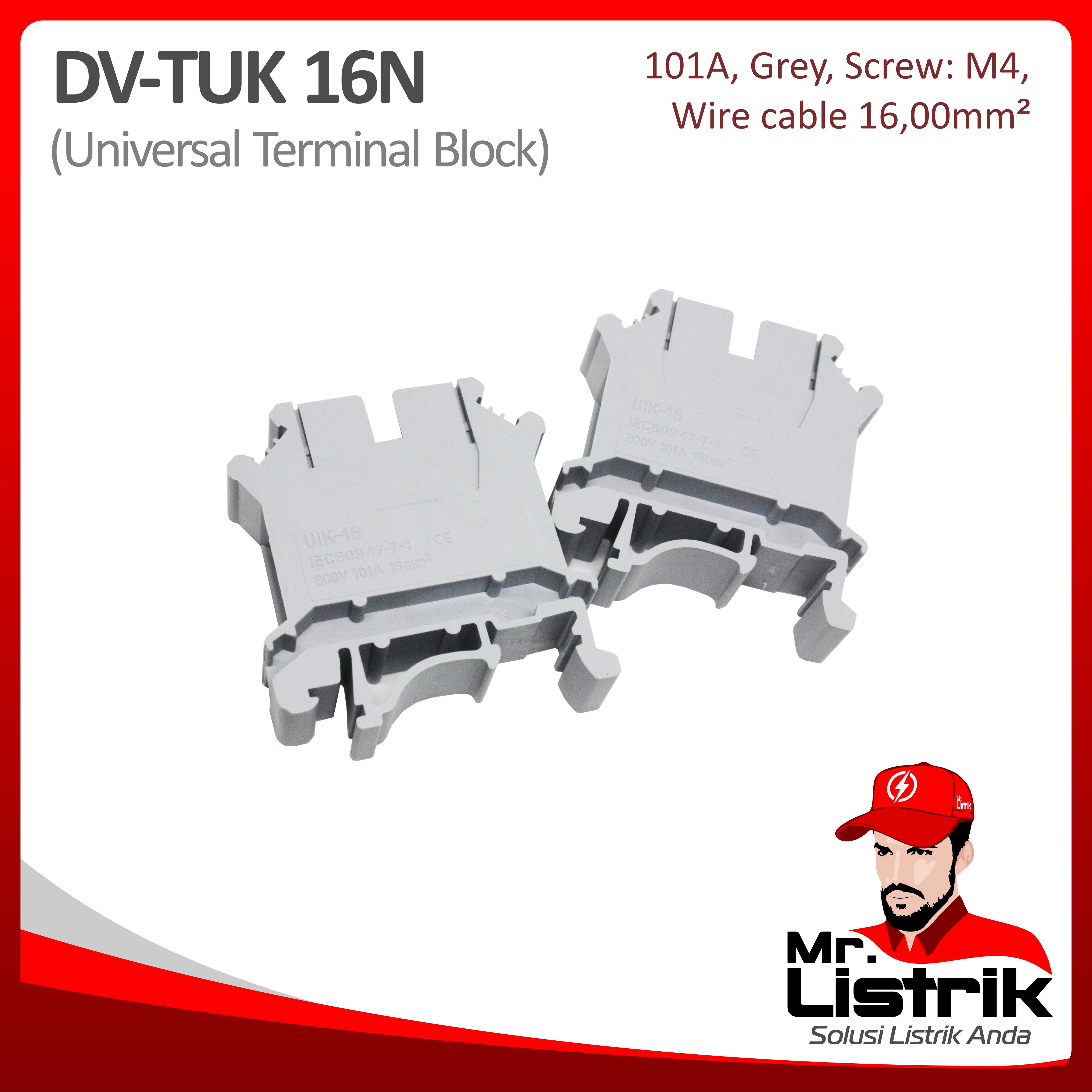Terminal Block Type UK 16mm DV TUK-16N