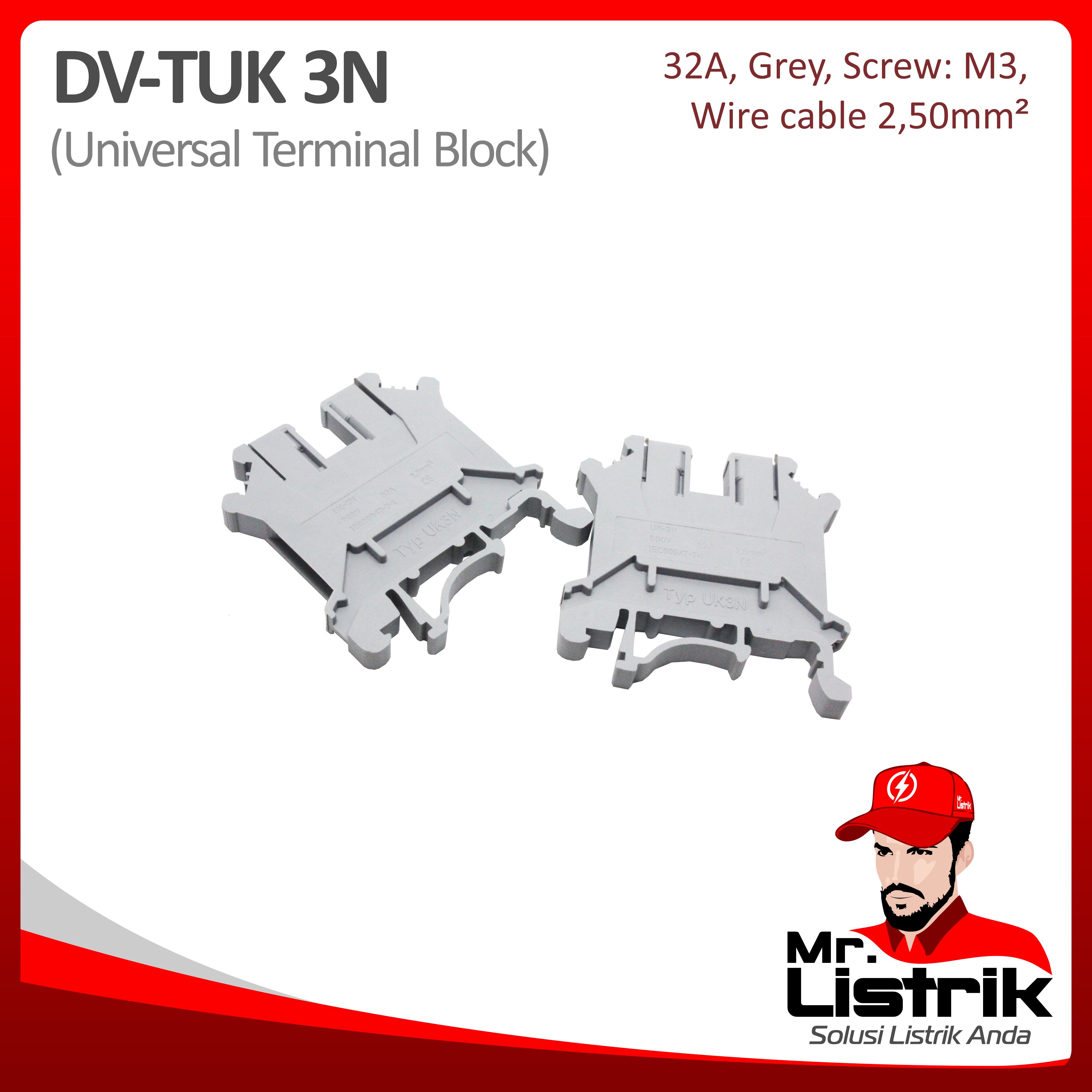 Terminal Block Type UK 2.5mm DV TUK-3N