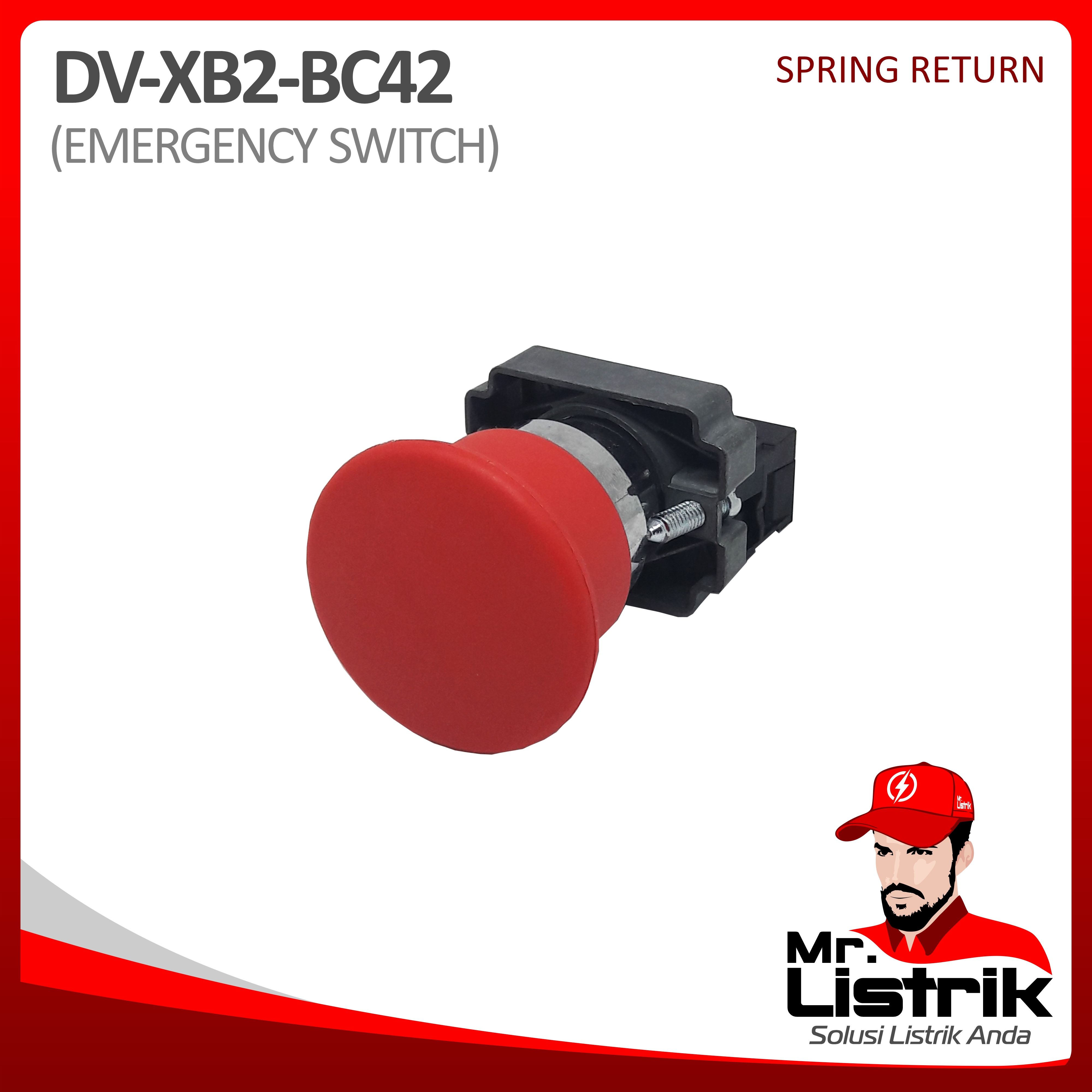 Emergency Stop 1NC Metal Modular XB2-BC42 - Spring Return