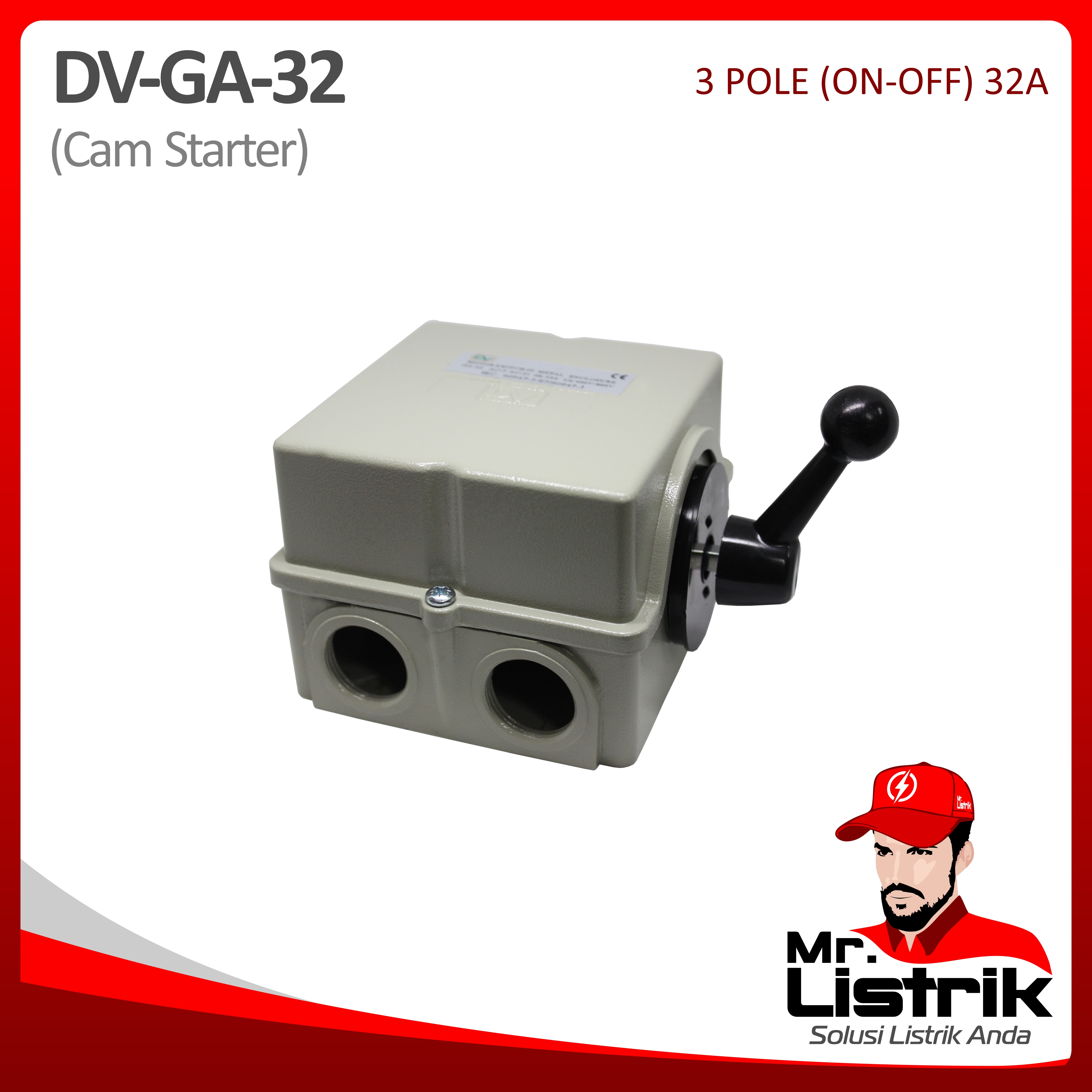 Cam Starter Metal On-Off 3P 32A DV GA-32