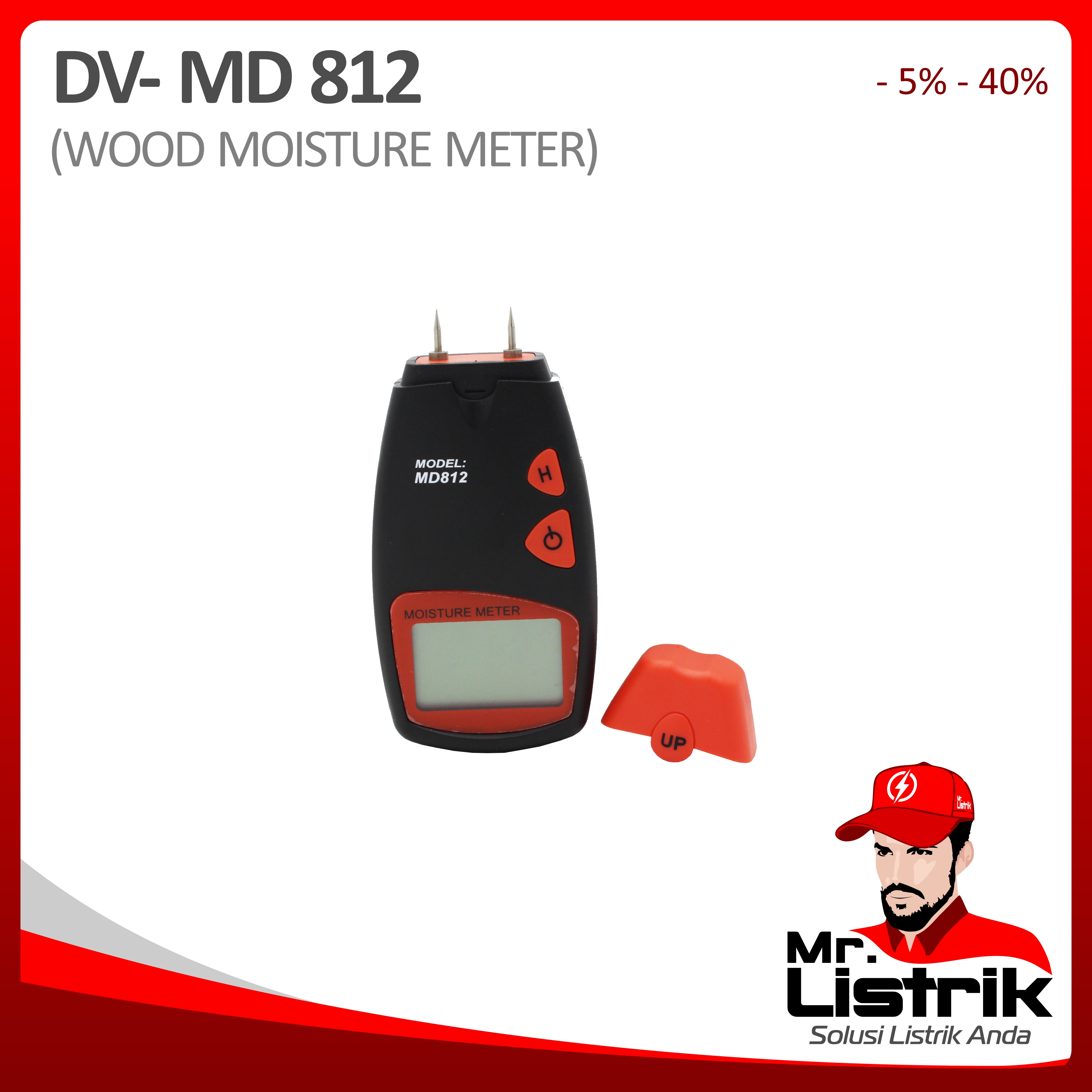 Wood Moisture Meter -5-40% DV MD812