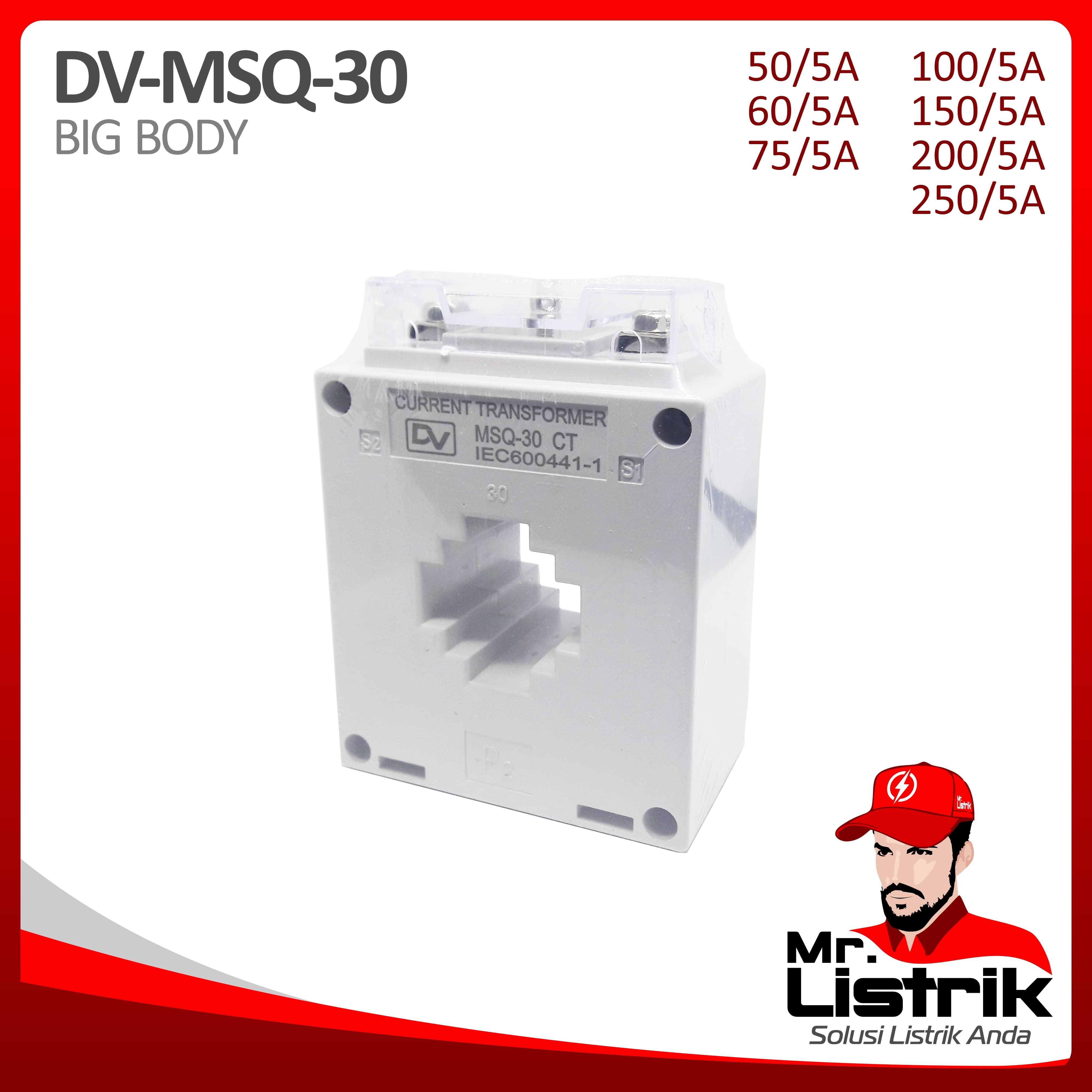 Current Transformer DV Fixed Type MSQ-30 Big Body 100/5A