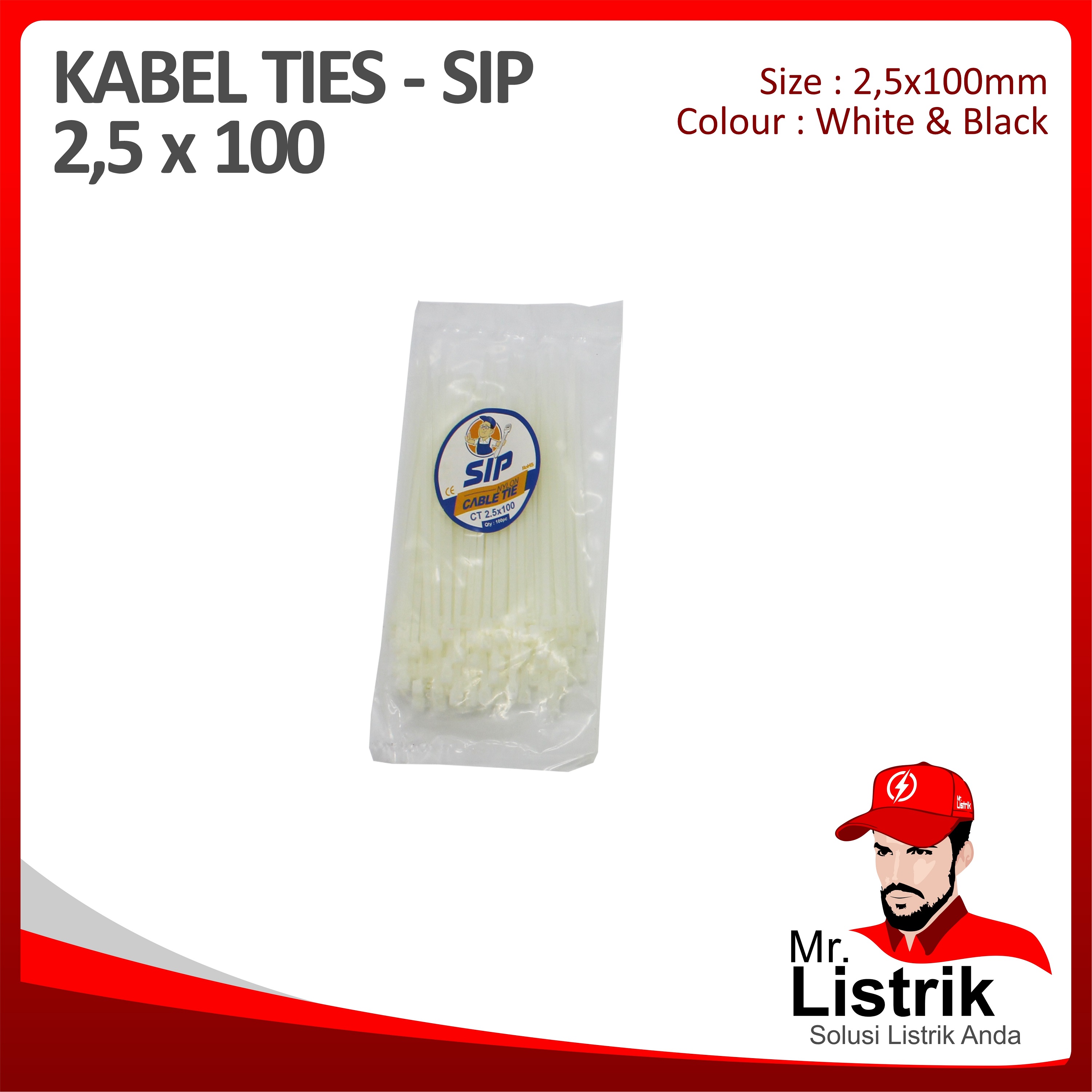 Cable Tie 2.5x100 SIP