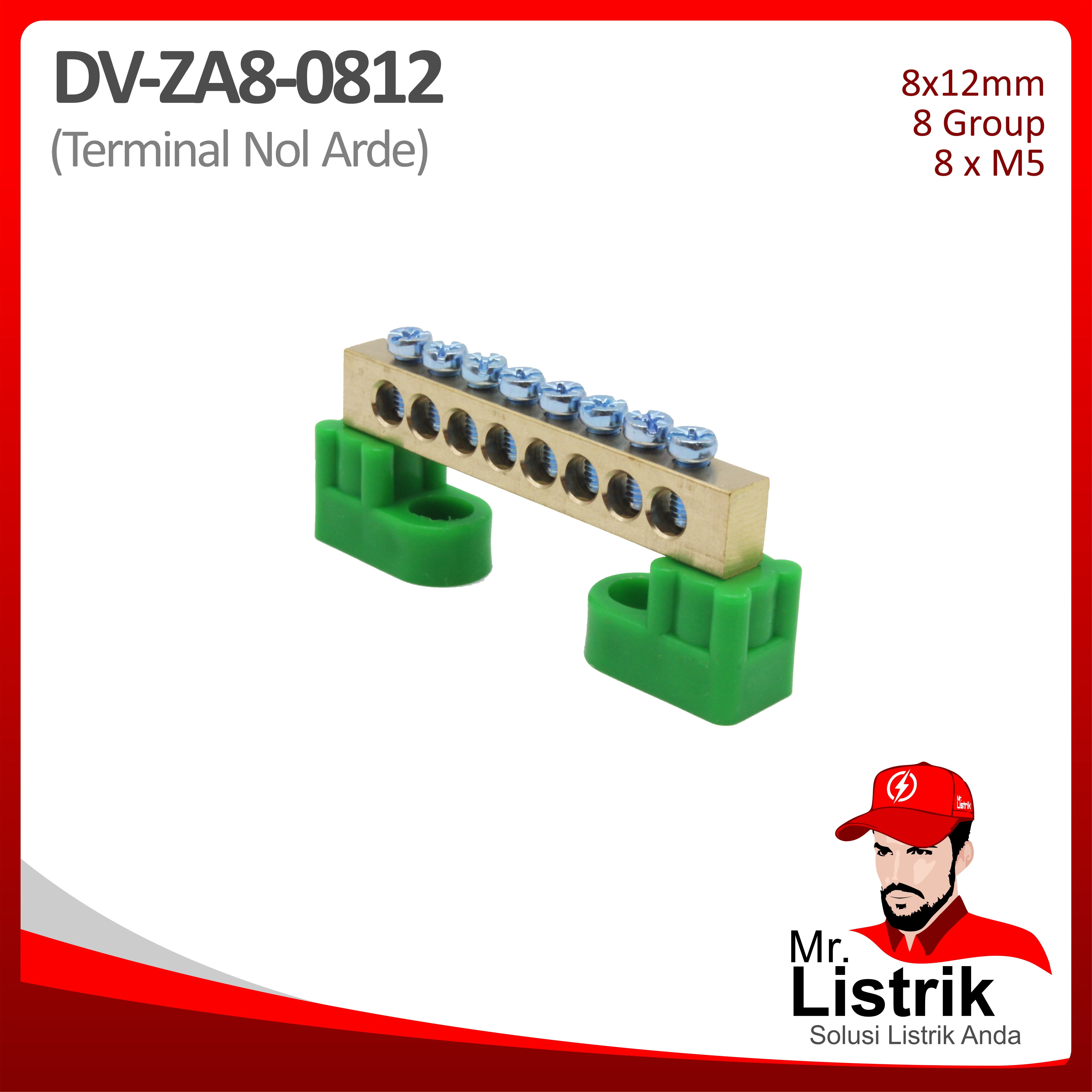 Terminal Nol Arde 8 Group 8x12mm DV ZA8-0812